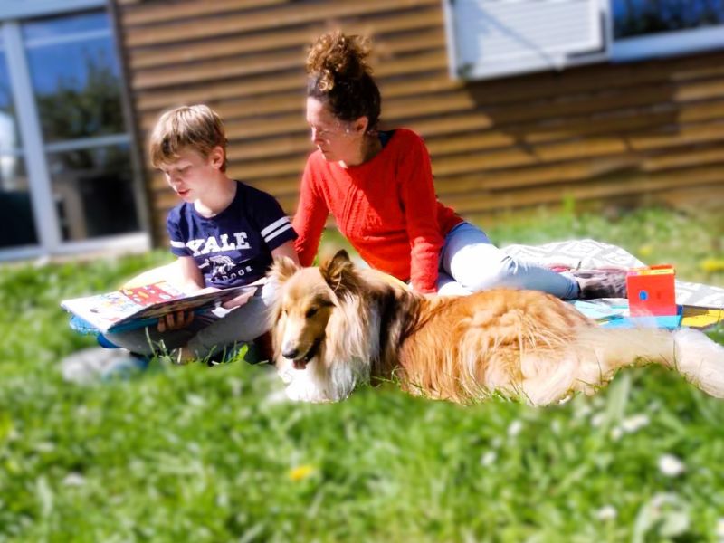 lecture ave le chien Rouen Seine Maritime